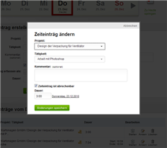 Zeiteinträge bearbeiten