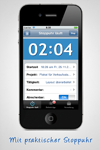 Arbeitszeit erfassen per iPhone mit der Stoppuhr